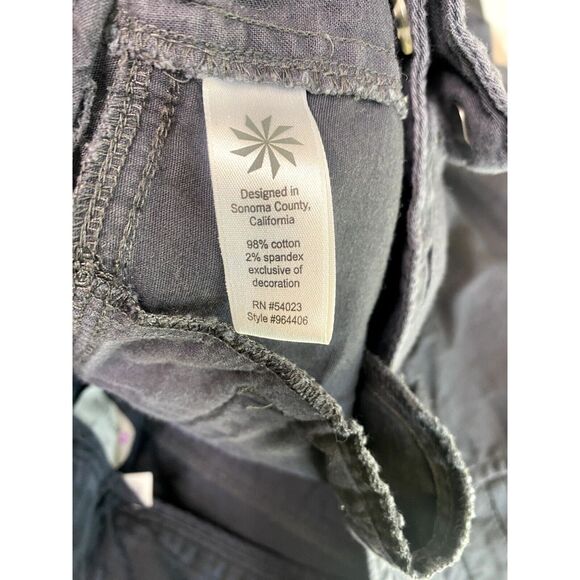 Athleta Relaxed Fit Cotton Cargo Bermuda Shorts Zip Clasp 5-Pockets 6 Grey #2808 - Picture 8 of 12